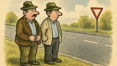 Banc: doi ardeleni stau pe marginea străzii