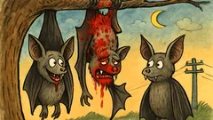 Banc: Trei lilieci fac concurs de mâncat