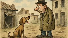 Banc: Întrebare: Cum latră un câine sărac?