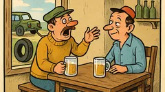 Banc: Un pescar povestește la birt...