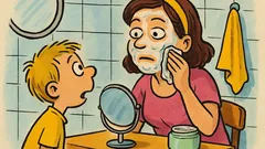 Banc: Un copil își privea mama machiindu-se