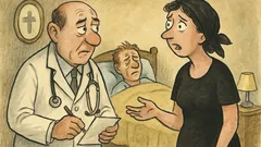 Banc: Soțul e grav bolnav, medicul sosește...