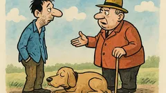 Glumă: Am un câine extraordinar, mă simte