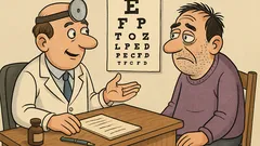 Banc: Doctore, nu mai văd bine de când