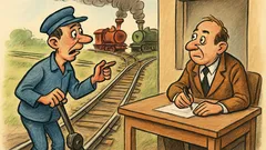 Banc: Un tip vrea job la macazuri CFR