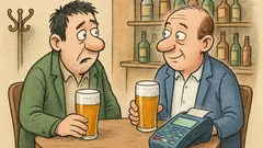 Banc: Se întâlnesc doi prieteni la bar