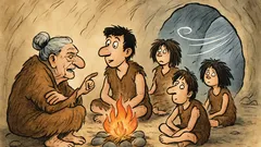 Banc: Acum mii de ani, într-o peșteră